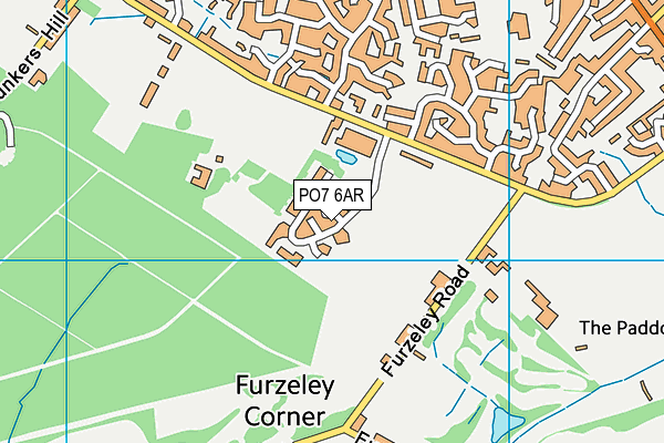 PO7 6AR map - OS VectorMap District (Ordnance Survey) PO7 6AR map - OS VectorMap District (Ordnance Survey)