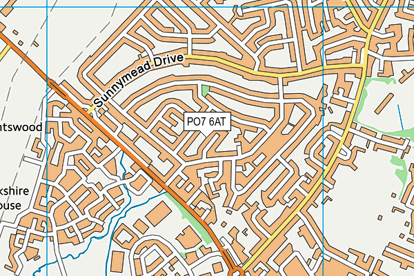 PO7 6AT map - OS VectorMap District (Ordnance Survey) PO7 6AT map - OS VectorMap District (Ordnance Survey)