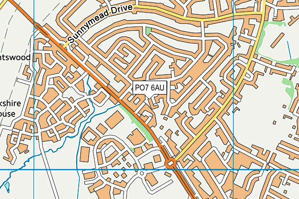 PO7 6AU map - OS VectorMap District (Ordnance Survey) PO7 6AU map - OS VectorMap District (Ordnance Survey)