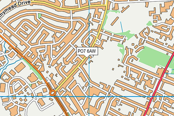 PO7 6AW map - OS VectorMap District (Ordnance Survey) PO7 6AW map - OS VectorMap District (Ordnance Survey)
