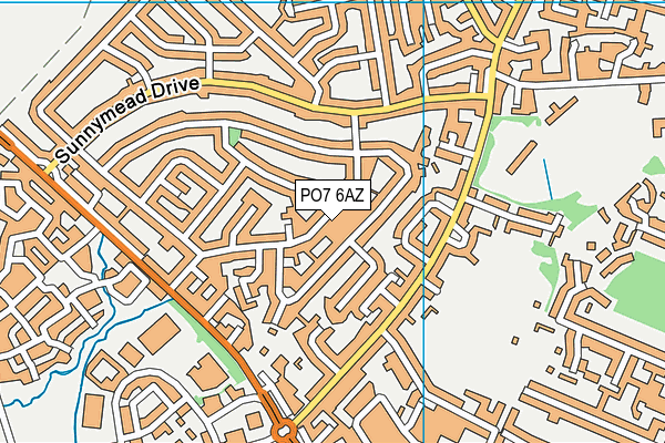PO7 6AZ map - OS VectorMap District (Ordnance Survey) PO7 6AZ map - OS VectorMap District (Ordnance Survey)