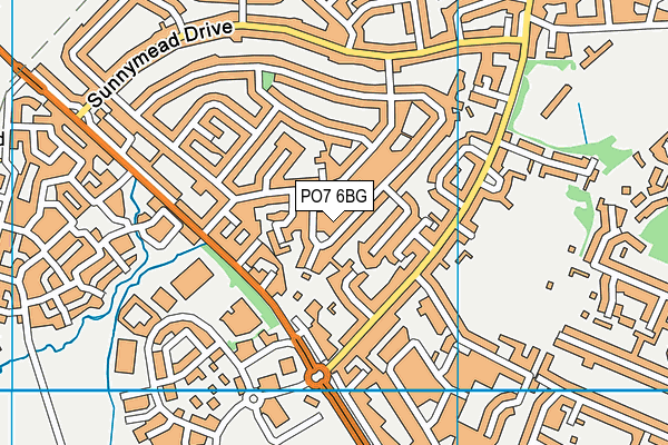 PO7 6BG map - OS VectorMap District (Ordnance Survey) PO7 6BG map - OS VectorMap District (Ordnance Survey)