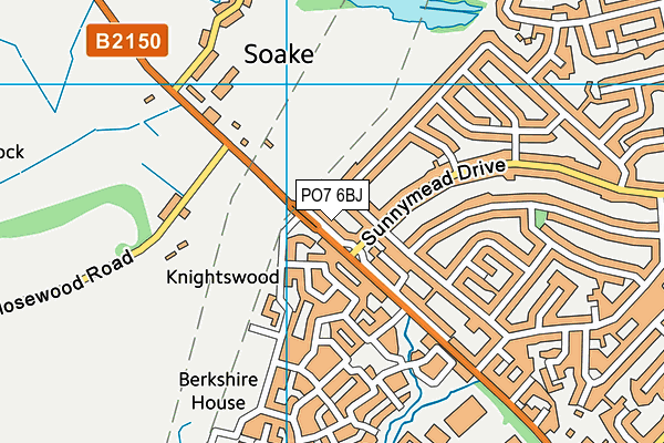 PO7 6BJ map - OS VectorMap District (Ordnance Survey)