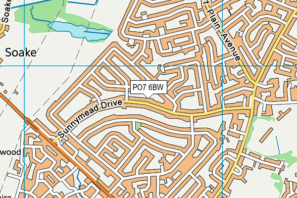 PO7 6BW map - OS VectorMap District (Ordnance Survey) PO7 6BW map - OS VectorMap District (Ordnance Survey)
