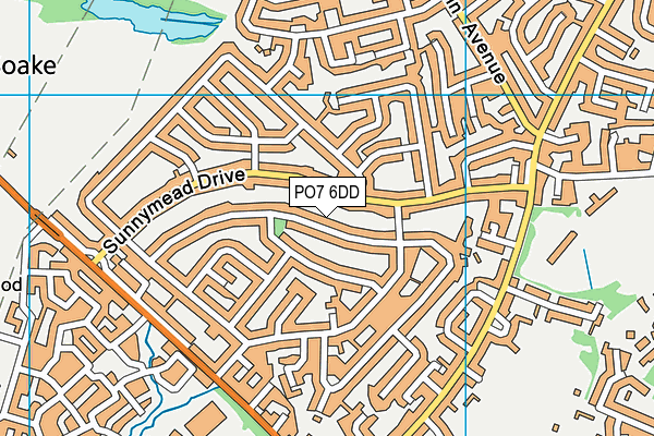 PO7 6DD map - OS VectorMap District (Ordnance Survey) PO7 6DD map - OS VectorMap District (Ordnance Survey)