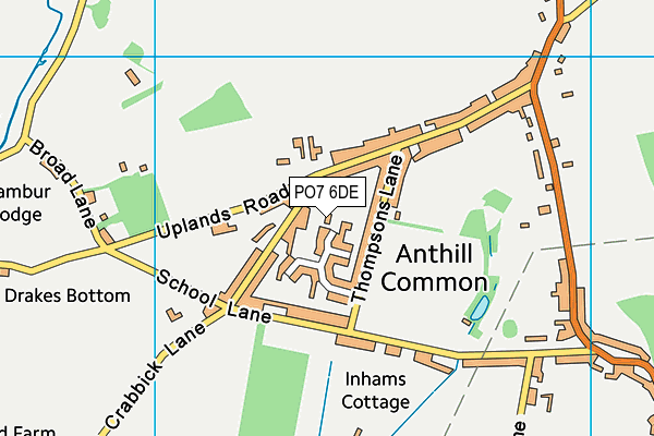 PO7 6DE map - OS VectorMap District (Ordnance Survey) PO7 6DE map - OS VectorMap District (Ordnance Survey)