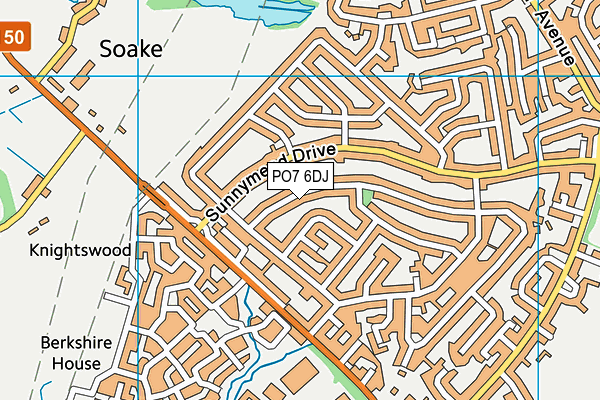 PO7 6DJ map - OS VectorMap District (Ordnance Survey) PO7 6DJ map - OS VectorMap District (Ordnance Survey)