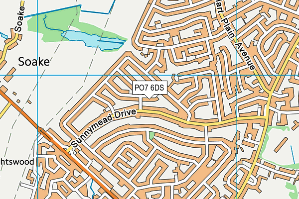 PO7 6DS map - OS VectorMap District (Ordnance Survey) PO7 6DS map - OS VectorMap District (Ordnance Survey)