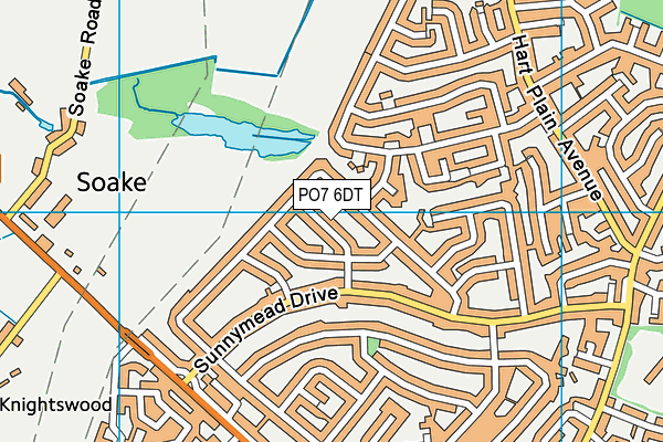 PO7 6DT map - OS VectorMap District (Ordnance Survey) PO7 6DT map - OS VectorMap District (Ordnance Survey)