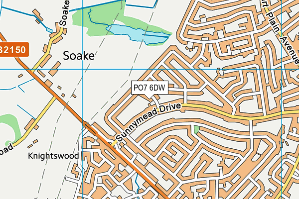PO7 6DW map - OS VectorMap District (Ordnance Survey) PO7 6DW map - OS VectorMap District (Ordnance Survey)