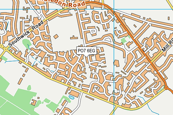 PO7 6EG map - OS VectorMap District (Ordnance Survey) PO7 6EG map - OS VectorMap District (Ordnance Survey)