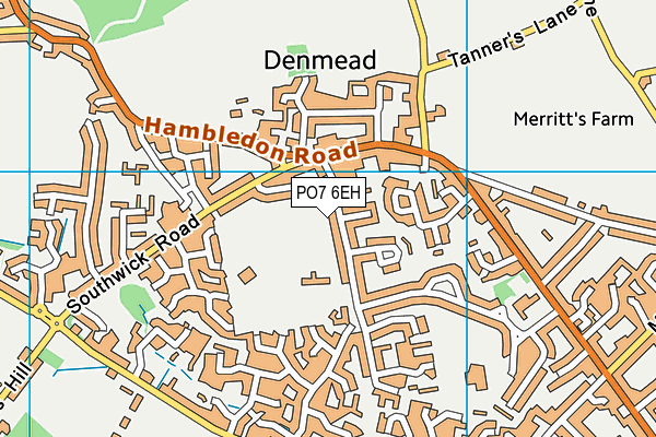 PO7 6EH map - OS VectorMap District (Ordnance Survey) PO7 6EH map - OS VectorMap District (Ordnance Survey)