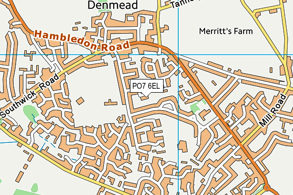 PO7 6EL map - OS VectorMap District (Ordnance Survey) PO7 6EL map - OS VectorMap District (Ordnance Survey)