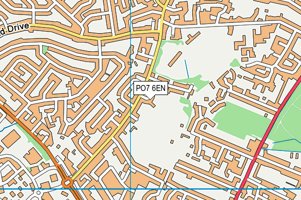 PO7 6EN map - OS VectorMap District (Ordnance Survey) PO7 6EN map - OS VectorMap District (Ordnance Survey)