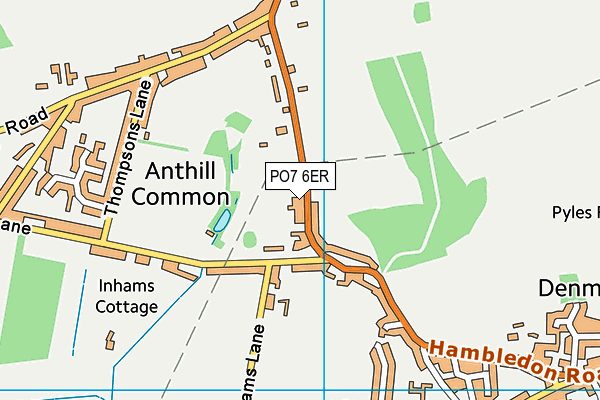 PO7 6ER map - OS VectorMap District (Ordnance Survey)