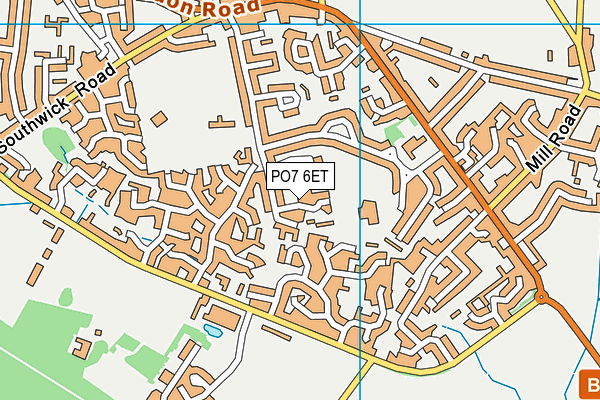 PO7 6ET map - OS VectorMap District (Ordnance Survey) PO7 6ET map - OS VectorMap District (Ordnance Survey)
