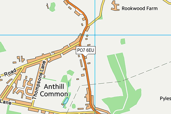 PO7 6EU map - OS VectorMap District (Ordnance Survey) PO7 6EU map - OS VectorMap District (Ordnance Survey)