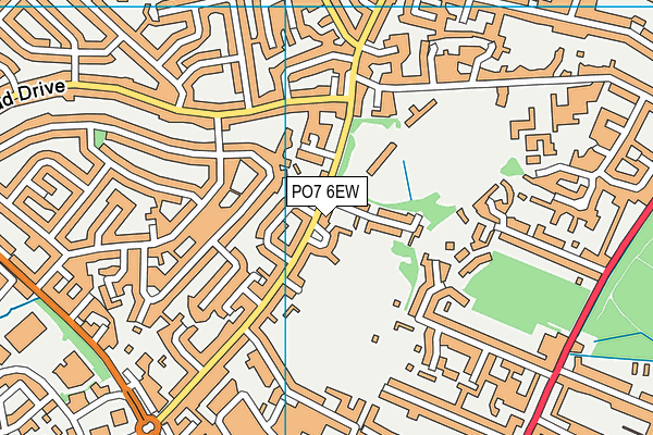 PO7 6EW map - OS VectorMap District (Ordnance Survey) PO7 6EW map - OS VectorMap District (Ordnance Survey)