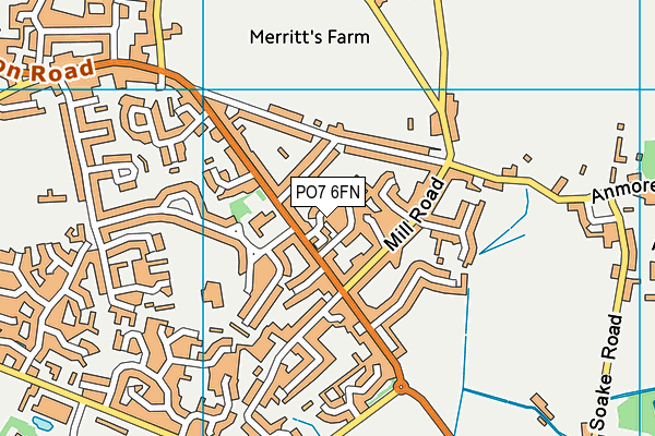 PO7 6FN map - OS VectorMap District (Ordnance Survey) PO7 6FN map - OS VectorMap District (Ordnance Survey)