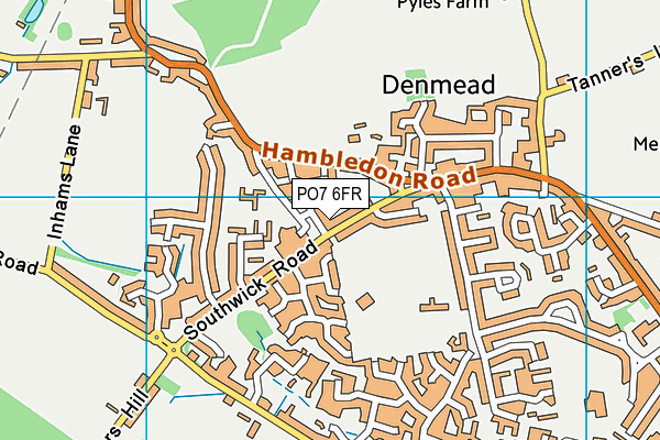 PO7 6FR map - OS VectorMap District (Ordnance Survey) PO7 6FR map - OS VectorMap District (Ordnance Survey)