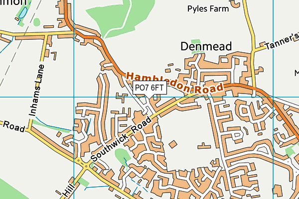 PO7 6FT map - OS VectorMap District (Ordnance Survey) PO7 6FT map - OS VectorMap District (Ordnance Survey)