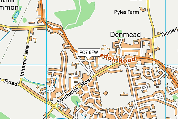 PO7 6FW map - OS VectorMap District (Ordnance Survey) PO7 6FW map - OS VectorMap District (Ordnance Survey)