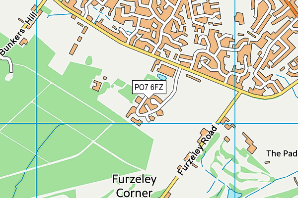 PO7 6FZ map - OS VectorMap District (Ordnance Survey) PO7 6FZ map - OS VectorMap District (Ordnance Survey)