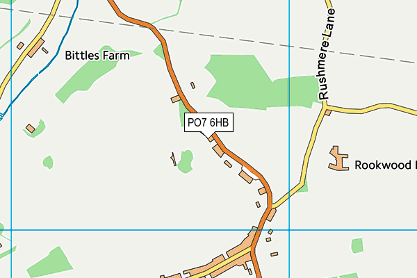 PO7 6HB map - OS VectorMap District (Ordnance Survey)
