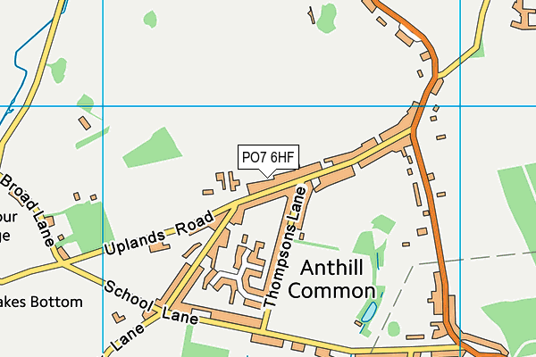 PO7 6HF map - OS VectorMap District (Ordnance Survey) PO7 6HF map - OS VectorMap District (Ordnance Survey)