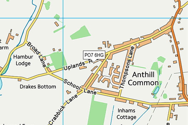 PO7 6HG map - OS VectorMap District (Ordnance Survey) PO7 6HG map - OS VectorMap District (Ordnance Survey)