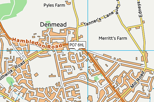 PO7 6HL map - OS VectorMap District (Ordnance Survey) PO7 6HL map - OS VectorMap District (Ordnance Survey)