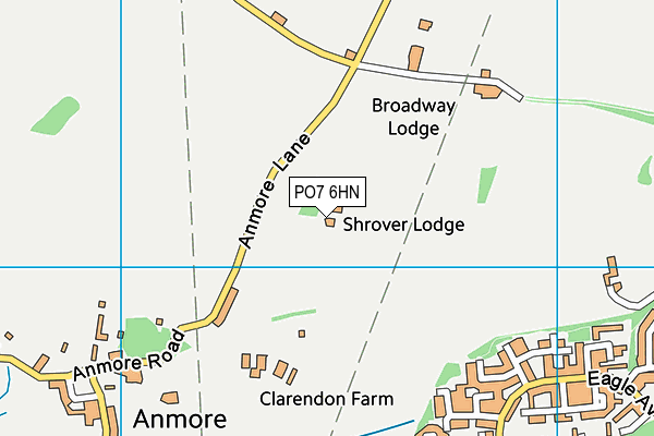 PO7 6HN map - OS VectorMap District (Ordnance Survey)