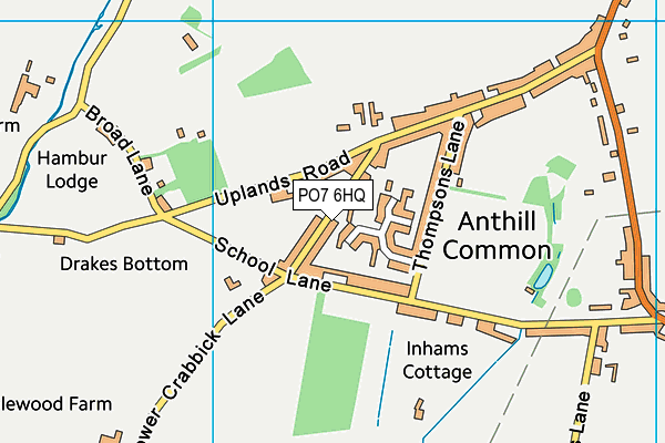 PO7 6HQ map - OS VectorMap District (Ordnance Survey) PO7 6HQ map - OS VectorMap District (Ordnance Survey)