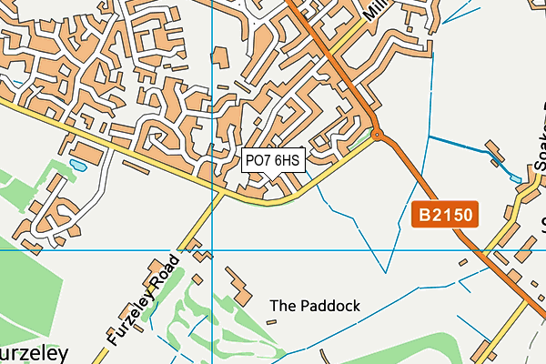 PO7 6HS map - OS VectorMap District (Ordnance Survey)