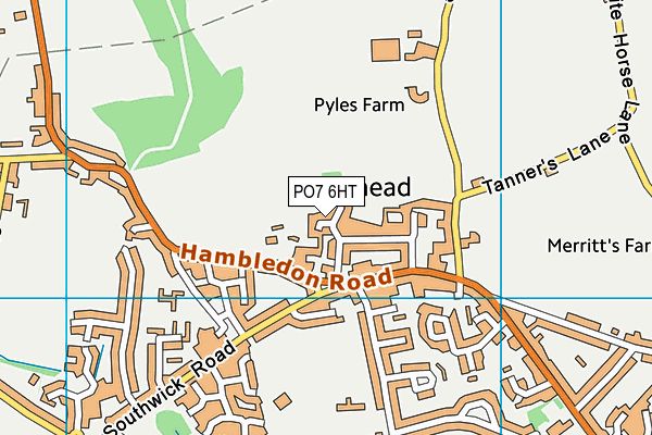 PO7 6HT map - OS VectorMap District (Ordnance Survey) PO7 6HT map - OS VectorMap District (Ordnance Survey)