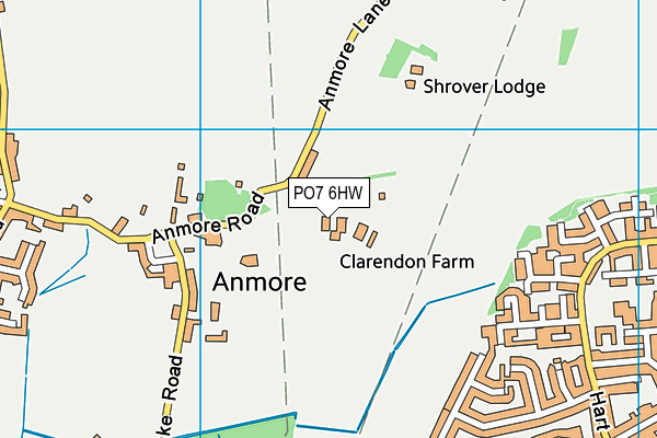 PO7 6HW map - OS VectorMap District (Ordnance Survey) PO7 6HW map - OS VectorMap District (Ordnance Survey)