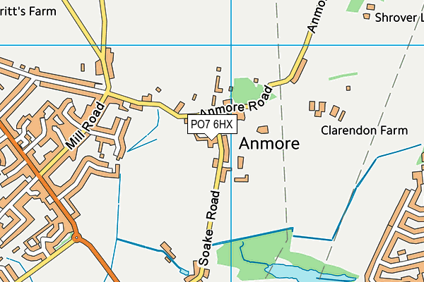 PO7 6HX map - OS VectorMap District (Ordnance Survey) PO7 6HX map - OS VectorMap District (Ordnance Survey)
