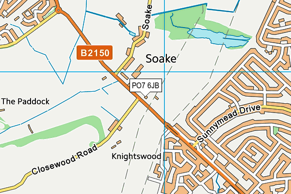 PO7 6JB map - OS VectorMap District (Ordnance Survey) PO7 6JB map - OS VectorMap District (Ordnance Survey)