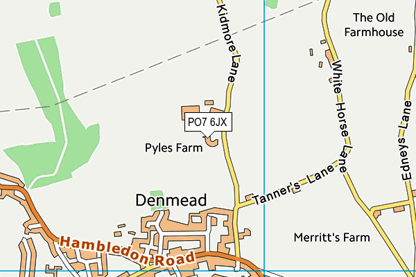 PO7 6JX map - OS VectorMap District (Ordnance Survey) PO7 6JX map - OS VectorMap District (Ordnance Survey)