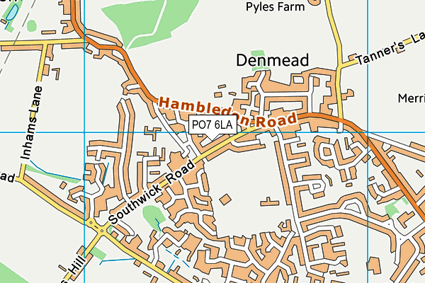 PO7 6LA map - OS VectorMap District (Ordnance Survey) PO7 6LA map - OS VectorMap District (Ordnance Survey)