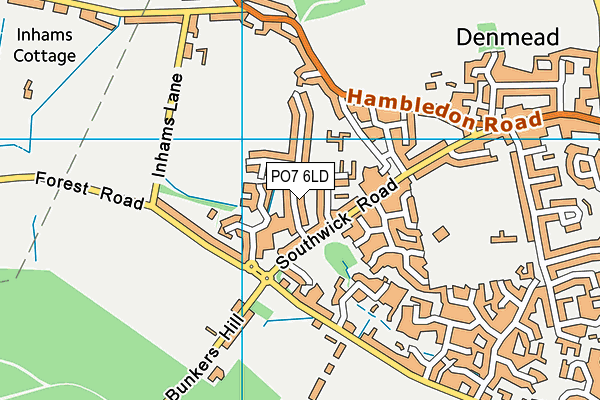 PO7 6LD map - OS VectorMap District (Ordnance Survey) PO7 6LD map - OS VectorMap District (Ordnance Survey)