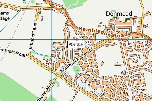 PO7 6LH map - OS VectorMap District (Ordnance Survey) PO7 6LH map - OS VectorMap District (Ordnance Survey)