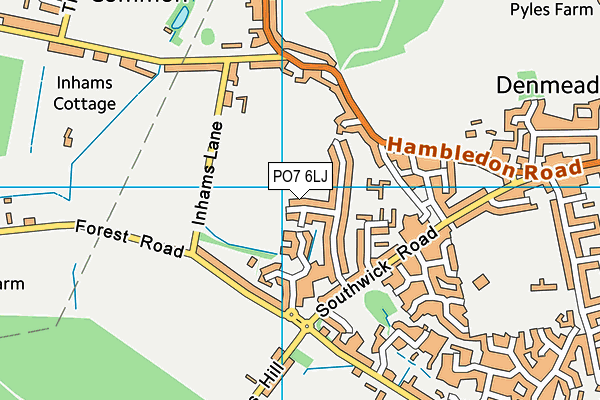 PO7 6LJ map - OS VectorMap District (Ordnance Survey) PO7 6LJ map - OS VectorMap District (Ordnance Survey)