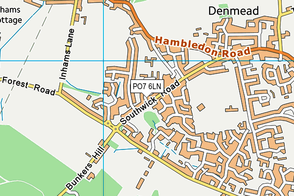 PO7 6LN map - OS VectorMap District (Ordnance Survey) PO7 6LN map - OS VectorMap District (Ordnance Survey)