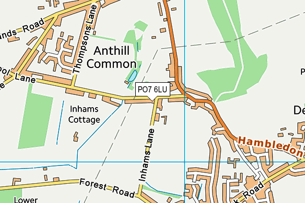 PO7 6LU map - OS VectorMap District (Ordnance Survey) PO7 6LU map - OS VectorMap District (Ordnance Survey)