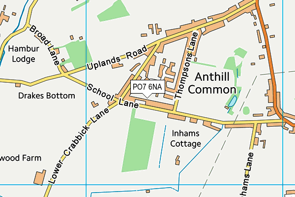 PO7 6NA map - OS VectorMap District (Ordnance Survey) PO7 6NA map - OS VectorMap District (Ordnance Survey)