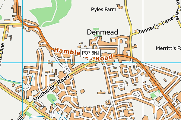 PO7 6NJ map - OS VectorMap District (Ordnance Survey) PO7 6NJ map - OS VectorMap District (Ordnance Survey)