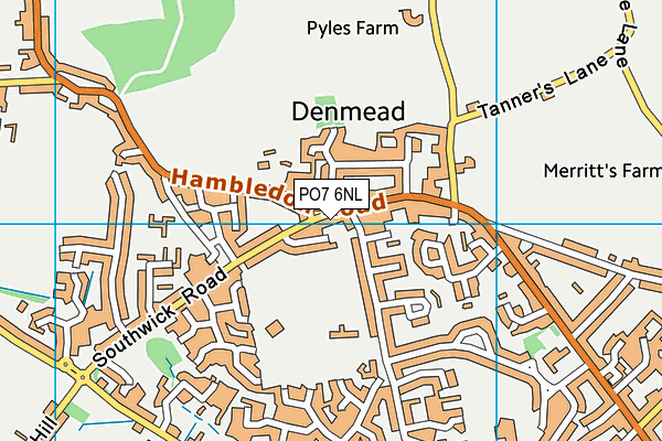 PO7 6NL map - OS VectorMap District (Ordnance Survey) PO7 6NL map - OS VectorMap District (Ordnance Survey)