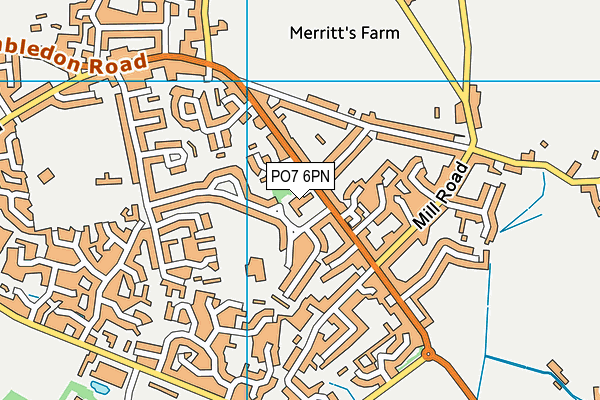 PO7 6PN map - OS VectorMap District (Ordnance Survey) PO7 6PN map - OS VectorMap District (Ordnance Survey)