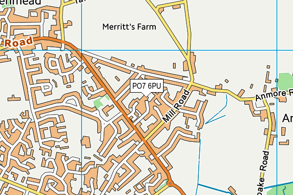 PO7 6PU map - OS VectorMap District (Ordnance Survey) PO7 6PU map - OS VectorMap District (Ordnance Survey)
